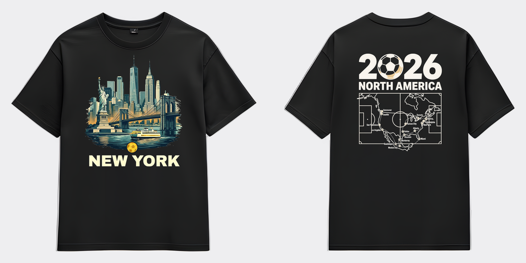 New York Tee - Black front and back