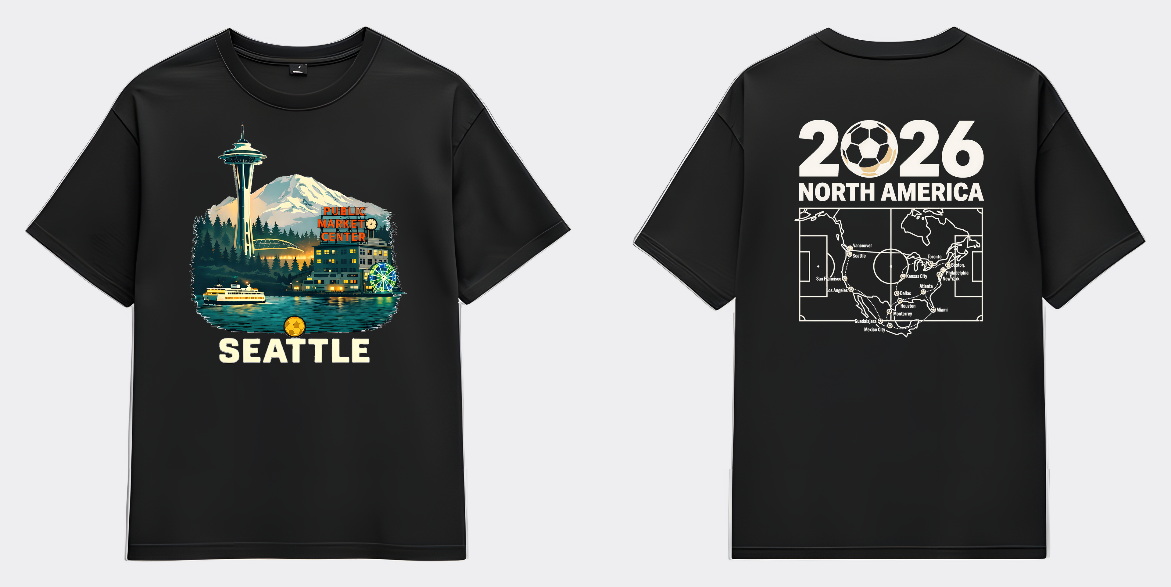 Seattle Tee — Flat (Black)