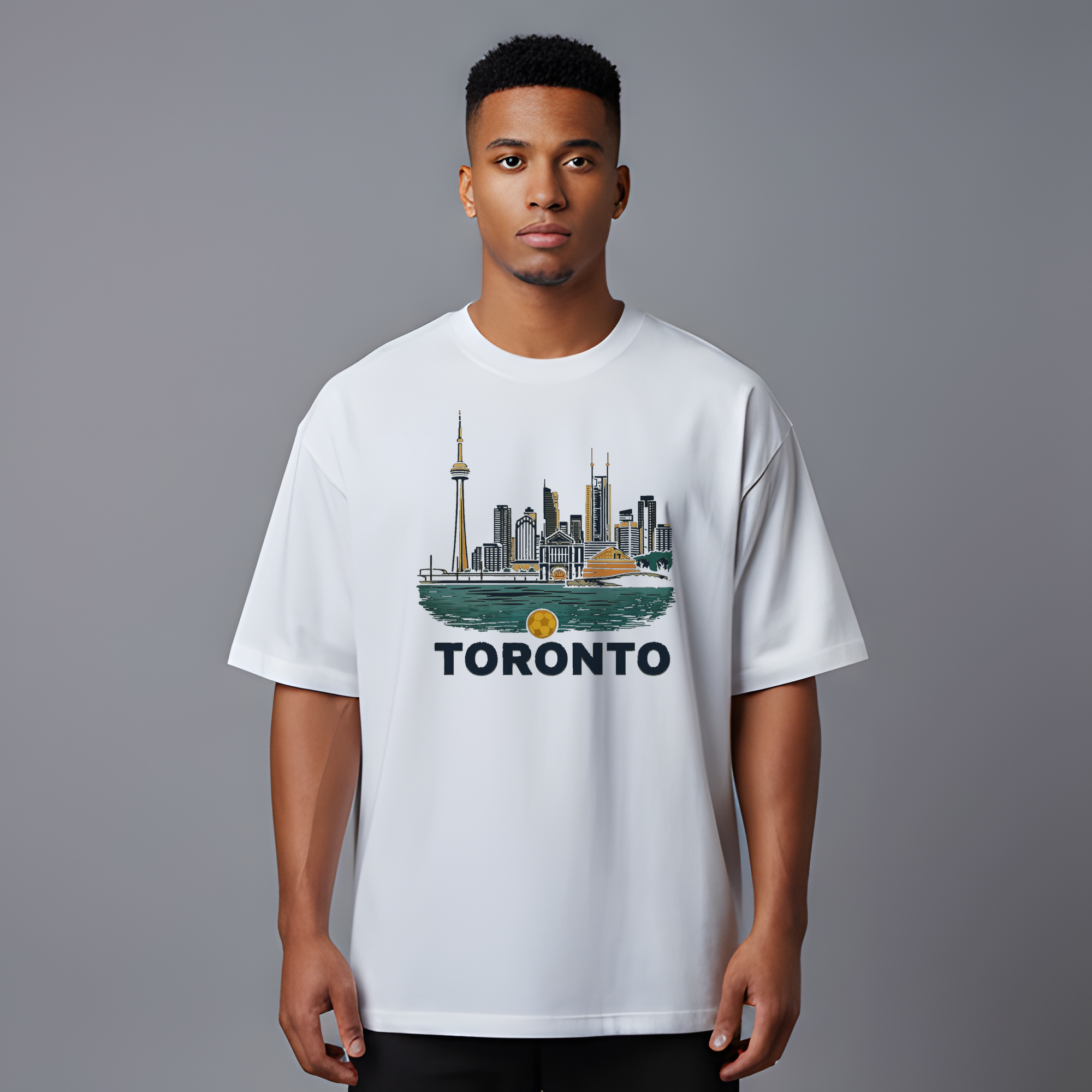 Toronto Tee - White front