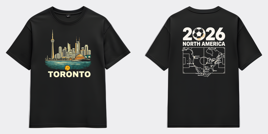 Toronto Tee - Black front and back