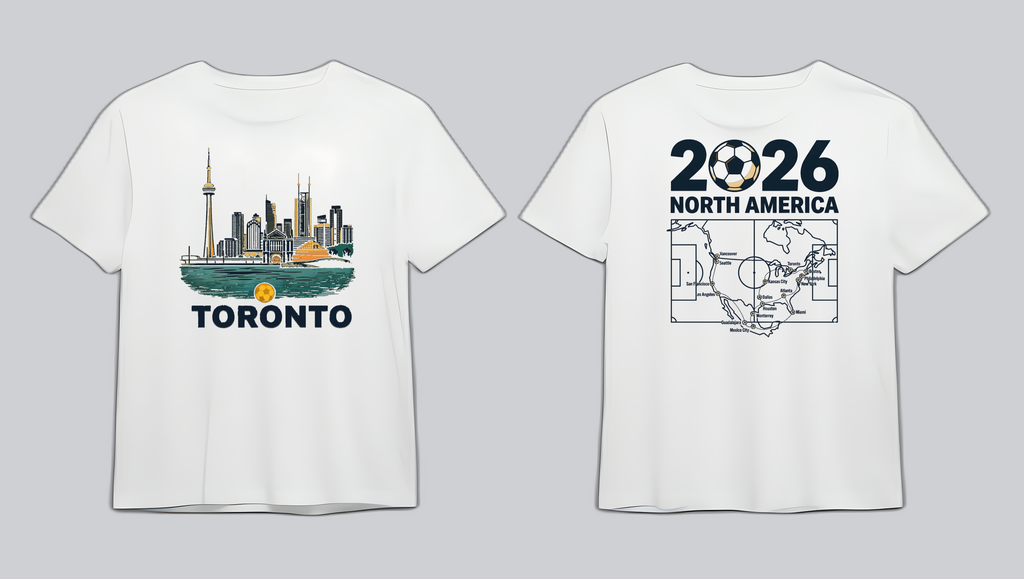 Toronto Tee - White front and back