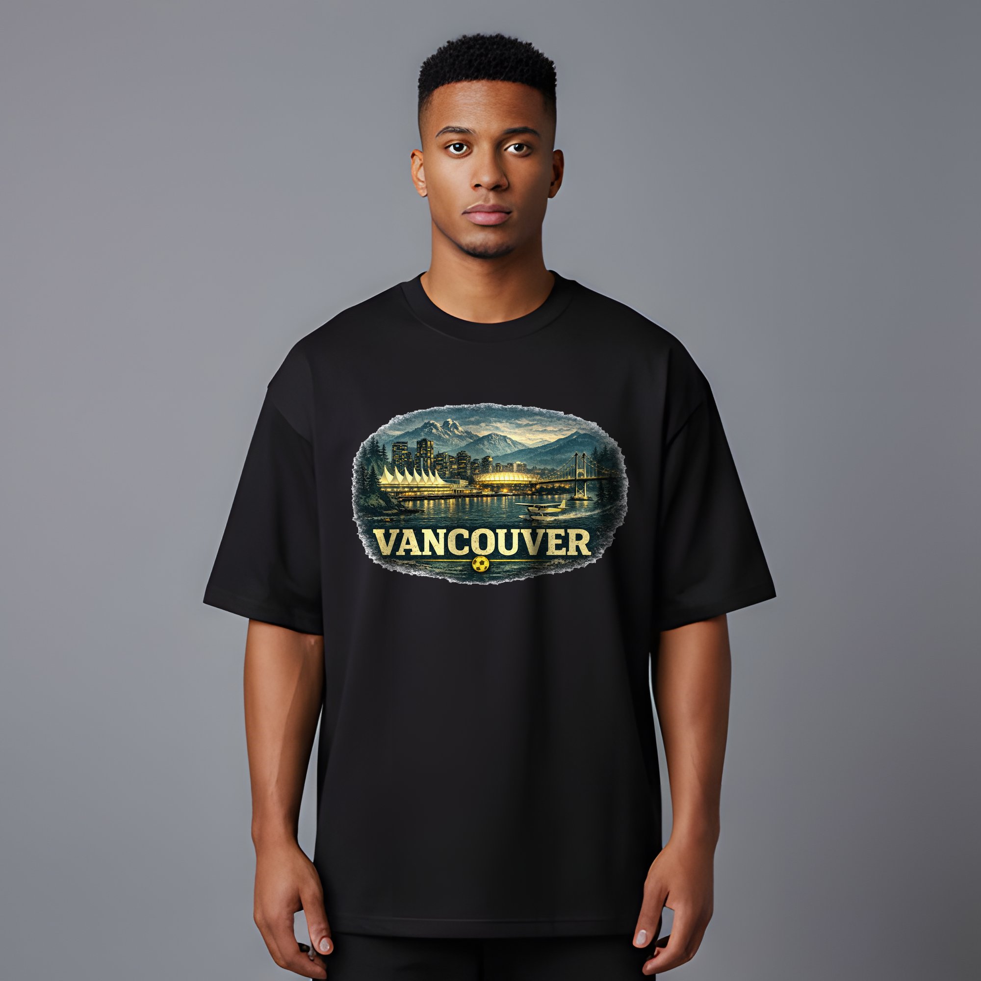 Vancouver Tee - Front Black